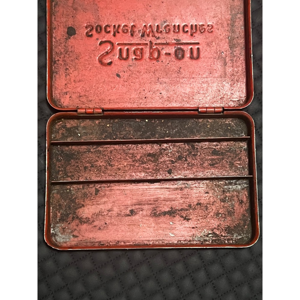 Vintage‎ Snap-on Red Embossed Metal Socket Wrench Case Only Empty 6.25in - Picture 4 of 9